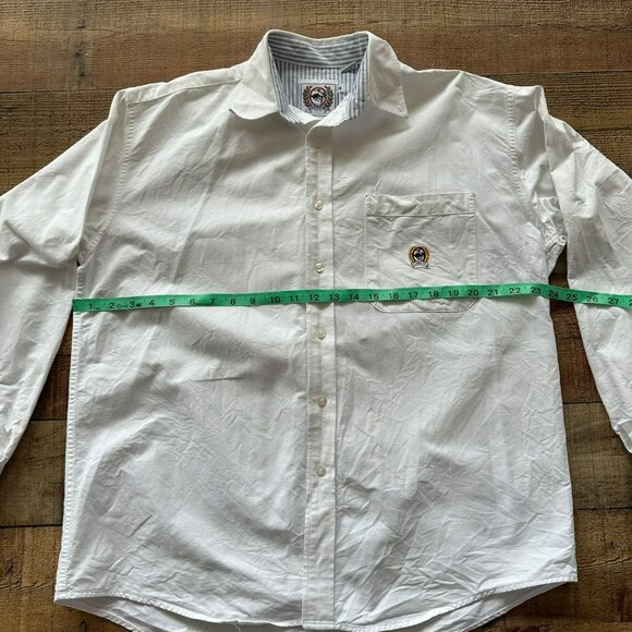 Cinch Men's Size Medium White Long Sleeve Button Up Shirt 100% Cotton - Picture 9 of 13